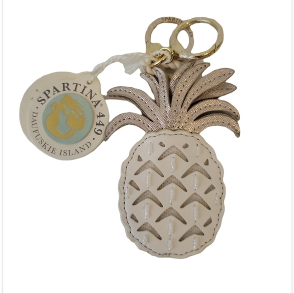 Spartina 449 Accessories - Spartina 449 Icon Keychain Bag Charm Cream Pineapple NEW